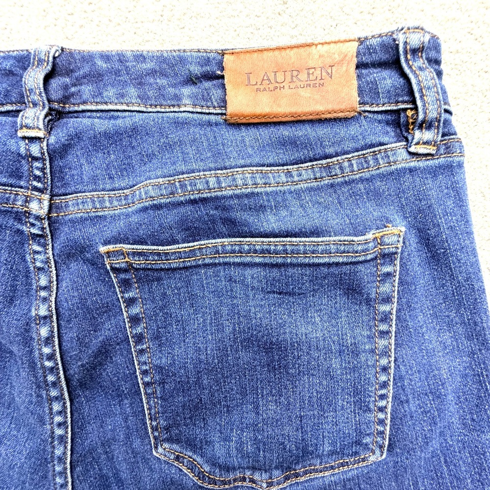 Lauren Ralph Lauren Womens Jeans Size 8 Blue Cotton Blend Classic Skinny Curvy